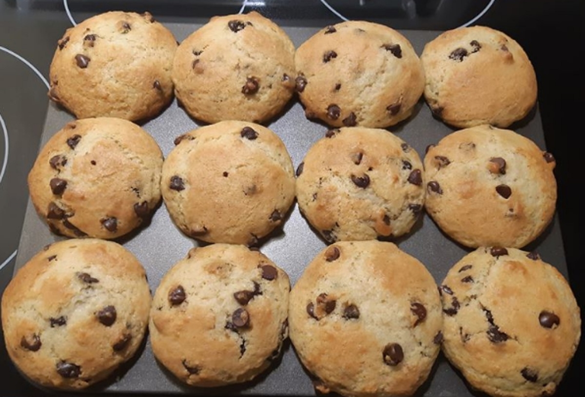 Recette: Muffins aux bananes et chipits de chocolat.