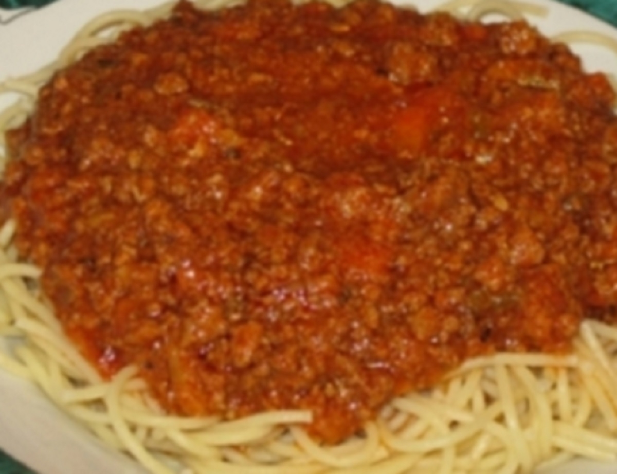 Essayez cette sauce  spaghetti au porc hach, elle est dlicieuse.