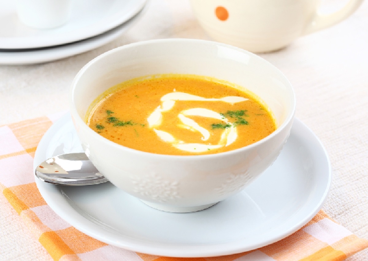Potage aux carottes et aux poireaux, un excellent choix d'entr�e. 