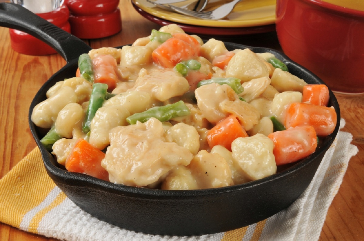Des dlicieux dumplings au poulet  la mijoteuse.