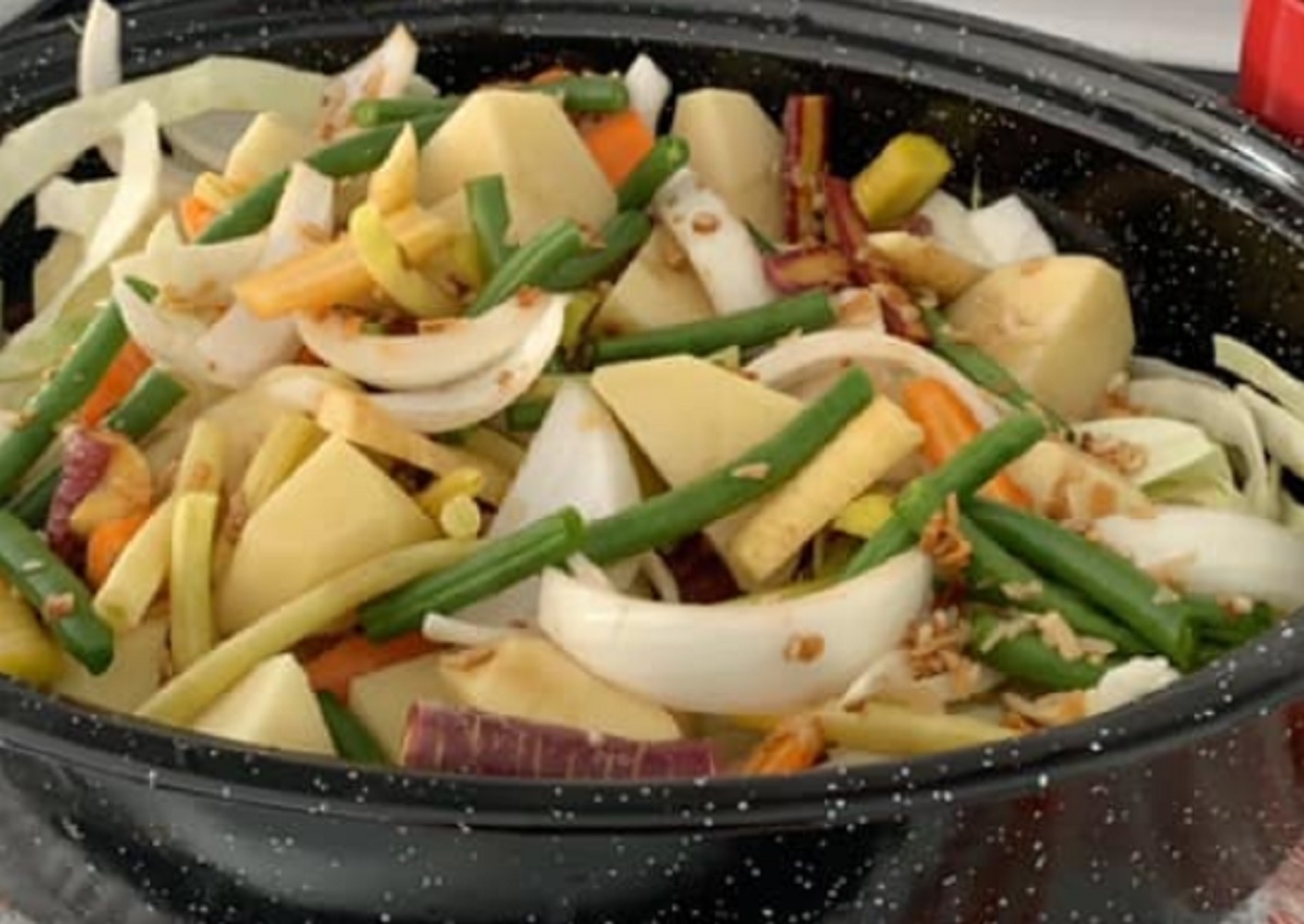 Recette: Bouilli de l�gumes au poulet.