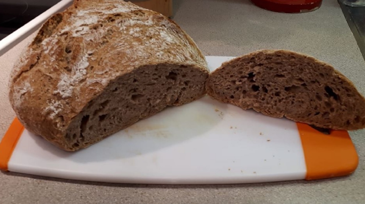 Recette: Pain miche  la farine de bl.