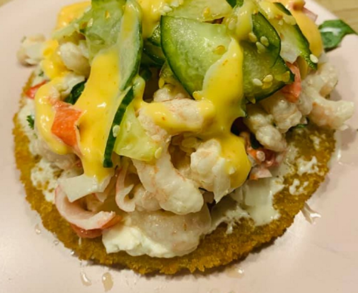 Recette: Pizza sushi aux crevettes.