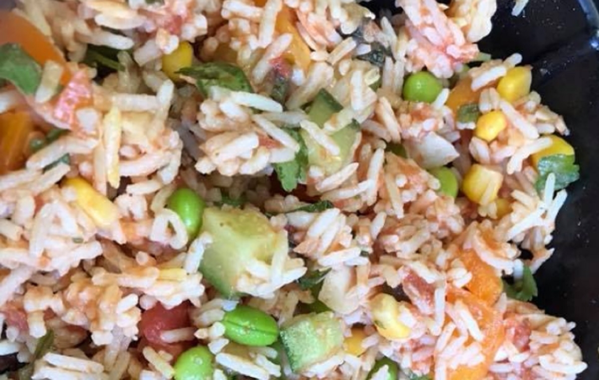 Recette: Salade de riz  la mexicaine.