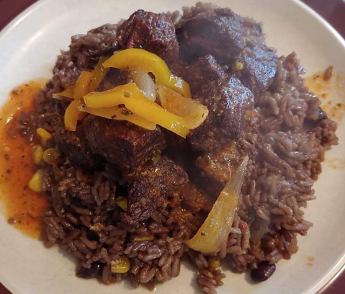 Recette: Tasso au boeuf de mon amie ha�tienne.
