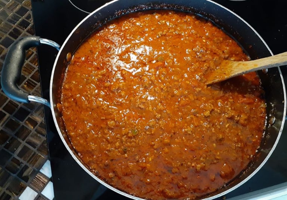 Recette: Sauce pour p�tes au boeuf et aux lentilles.