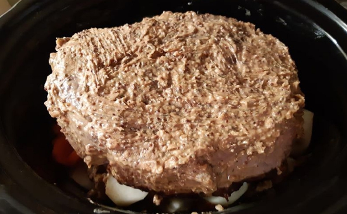 Recette: R�ti de palette aux pommes.