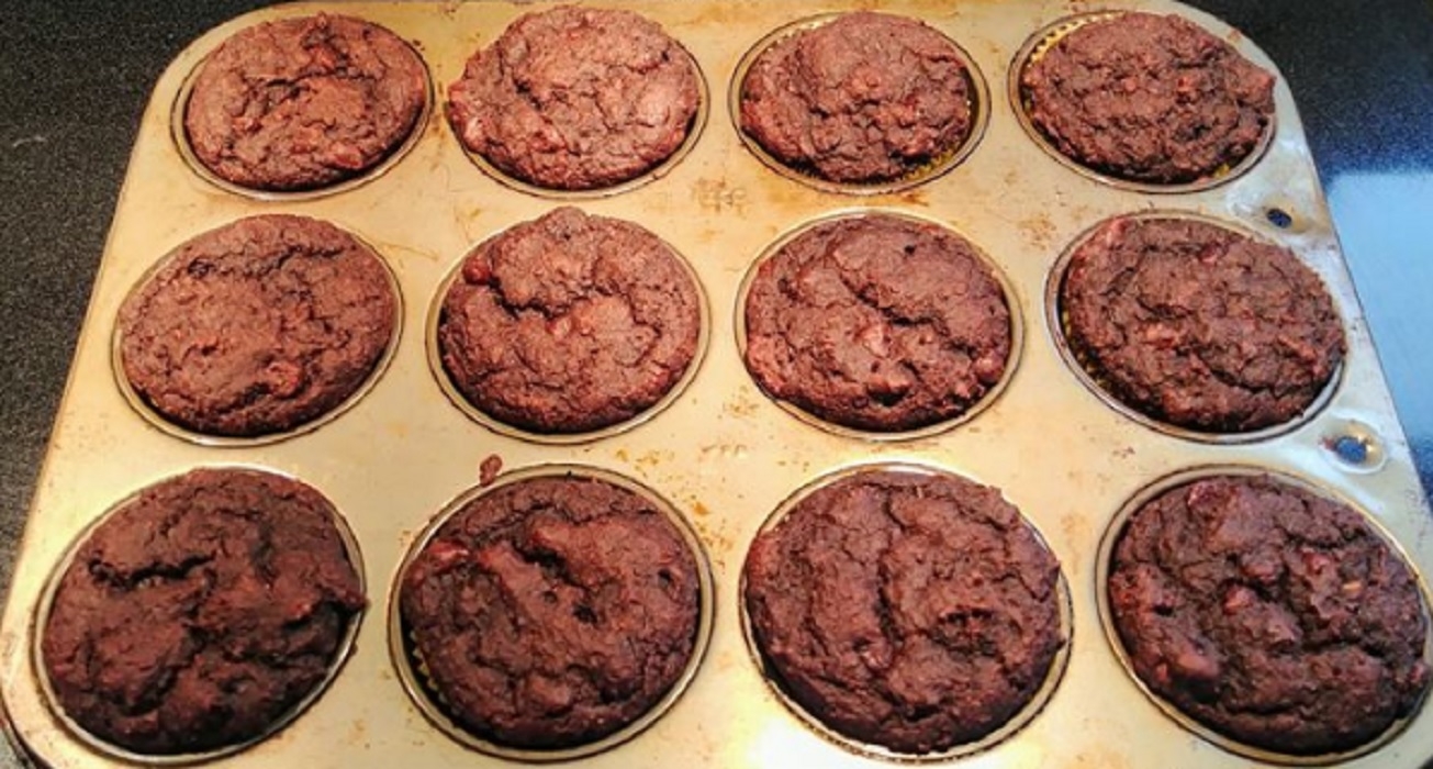 Recette: Muffins au chocolat et aux pinards.