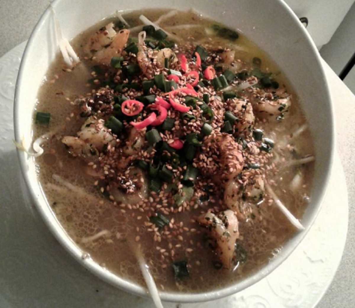 Recette: Soupe asiatique aux crevettes.