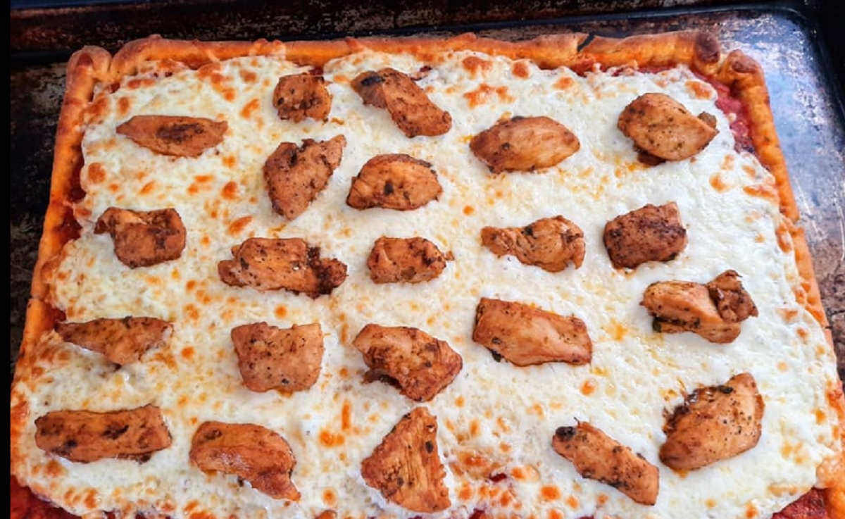 Recette: Pizza au poulet.