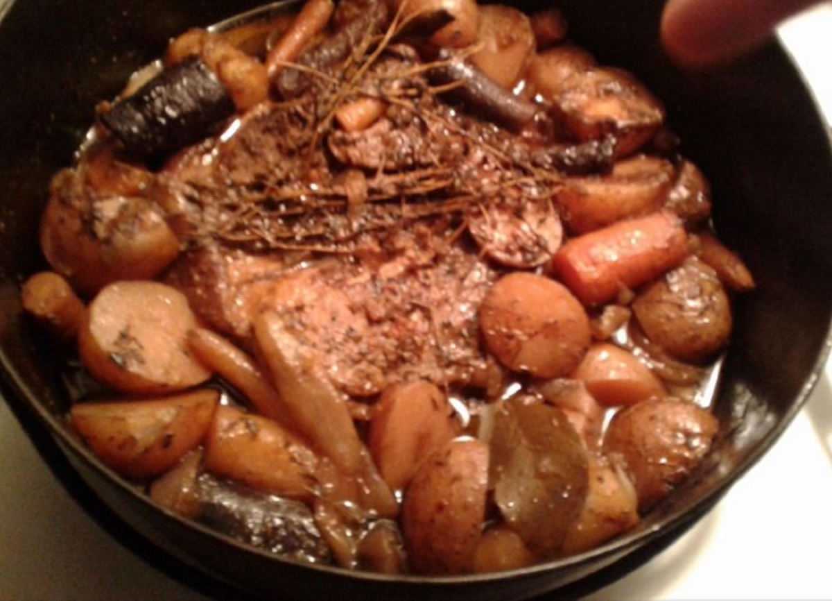 Recette: paule de porc marine, cuisson au four.