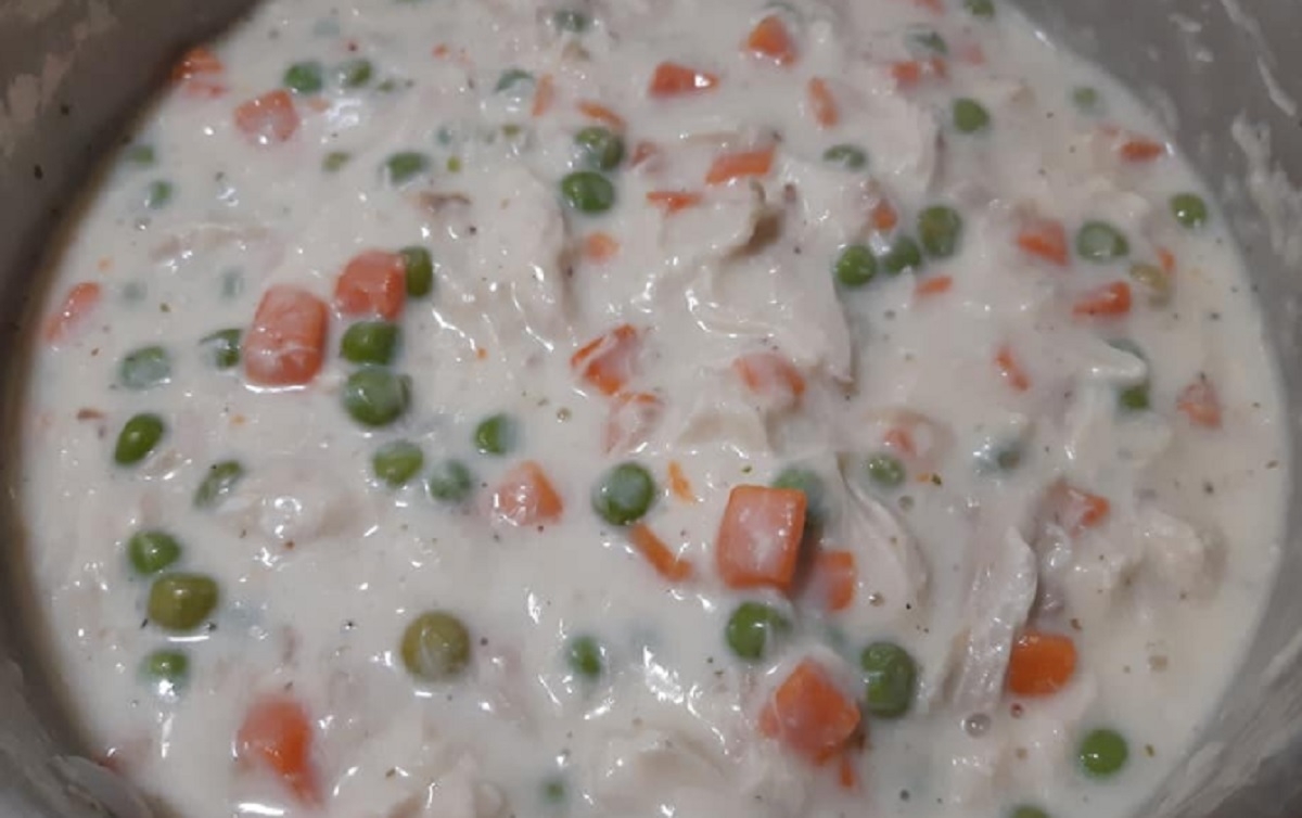 Recette:Sauce bchamel au poulet et lgumes.