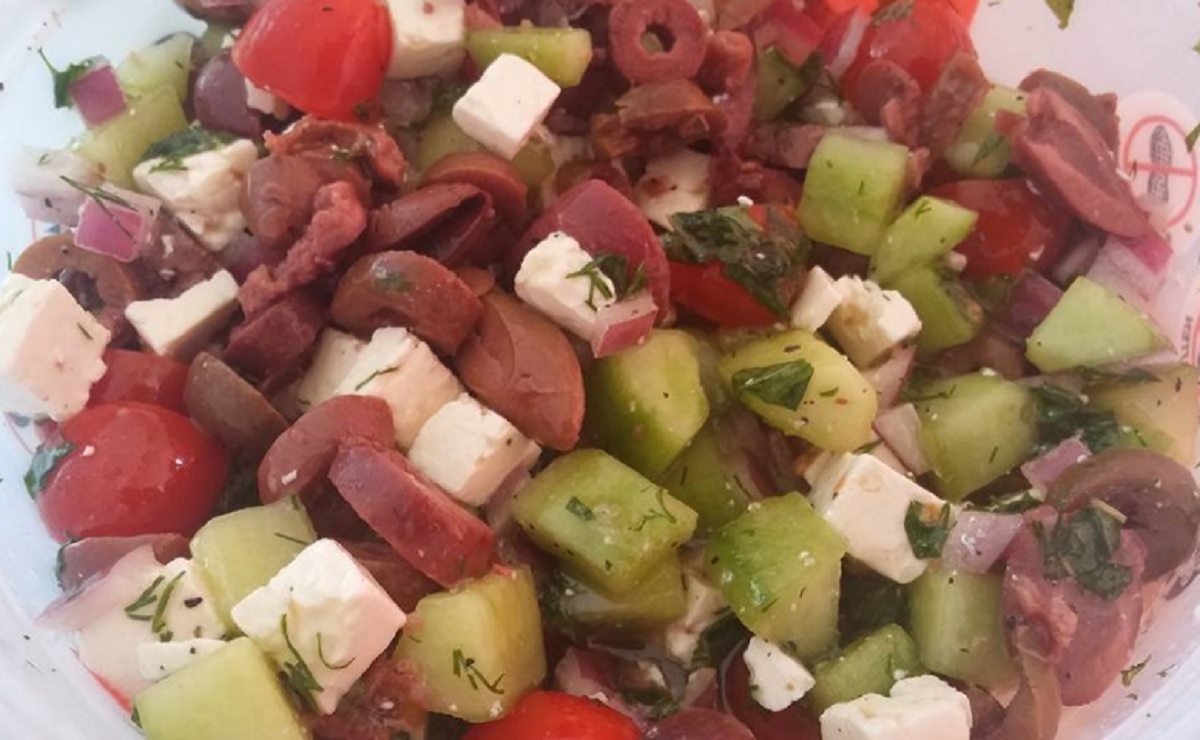 Recette: Salade de style grec.