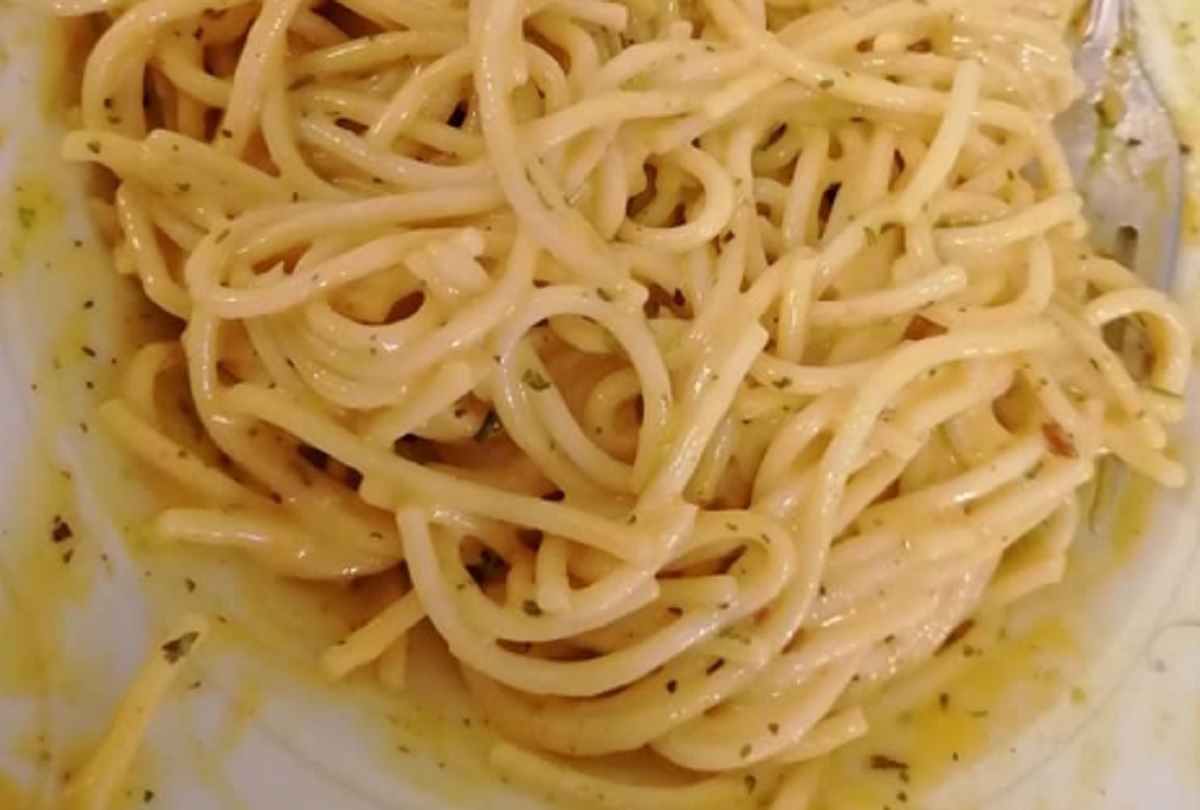 Recette: Spaghetti au fromage de fiston.