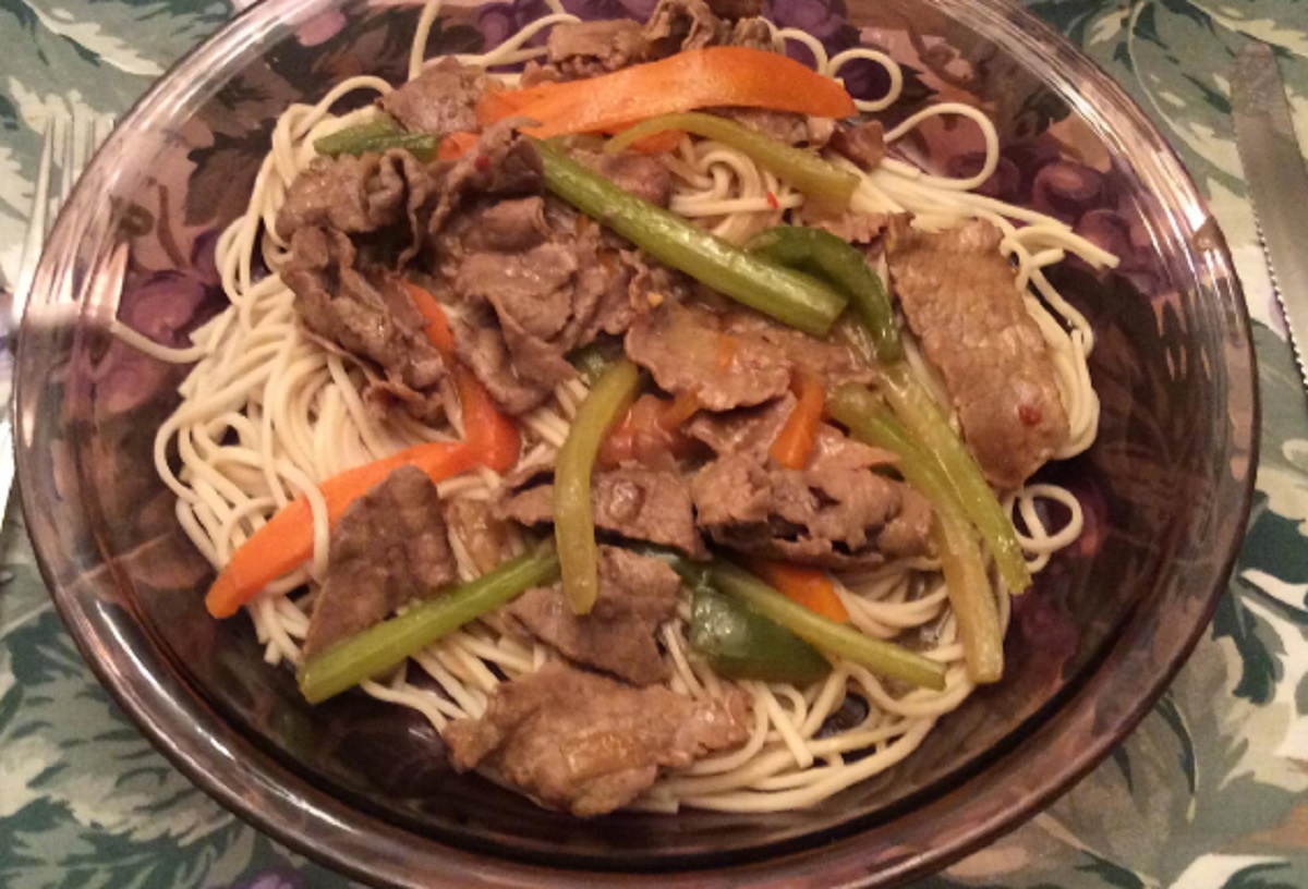 Recette: Yet ca mein au boeuf  fondue.