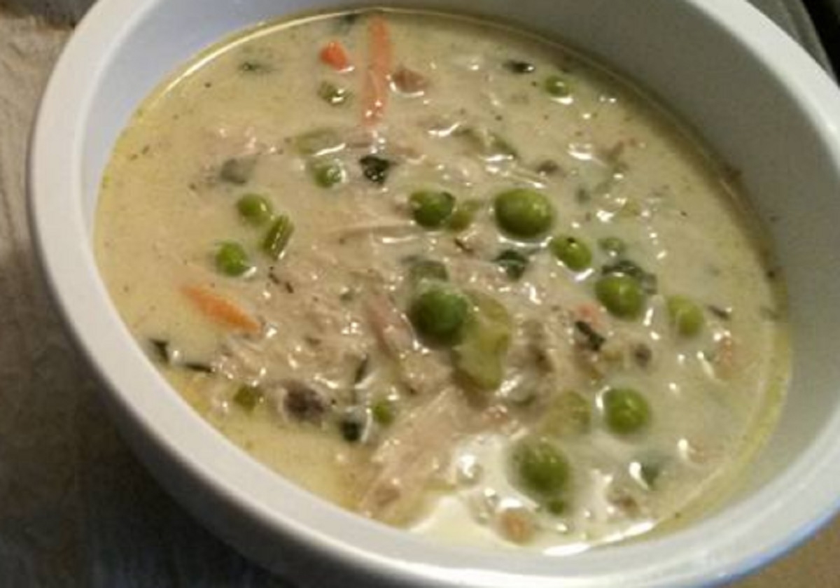 Recette: Cr�me de poulet et l�gumes.