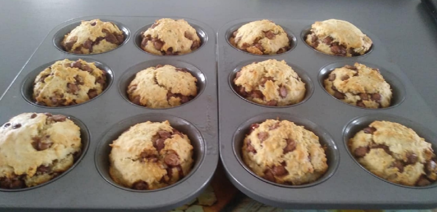 Recette: Muffin avoine et p�pites de chocolat.