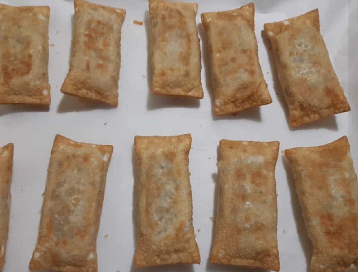 Recette: Egg rolls aux crevettes et l�gumes, cuisson au four.