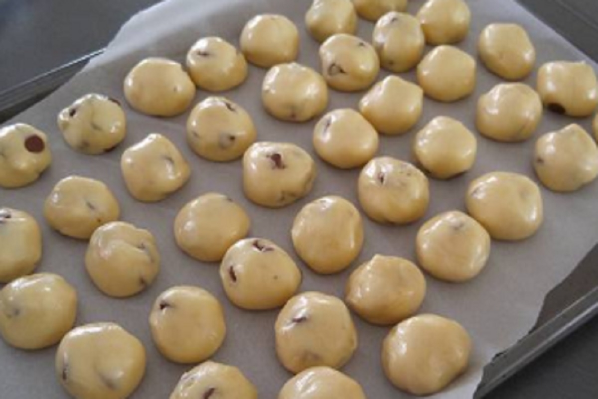 Recette: Boules de pte  biscuits.