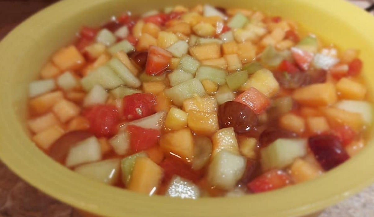 Recette: Salade de fruits au sirop d'rable et  l'orange.
