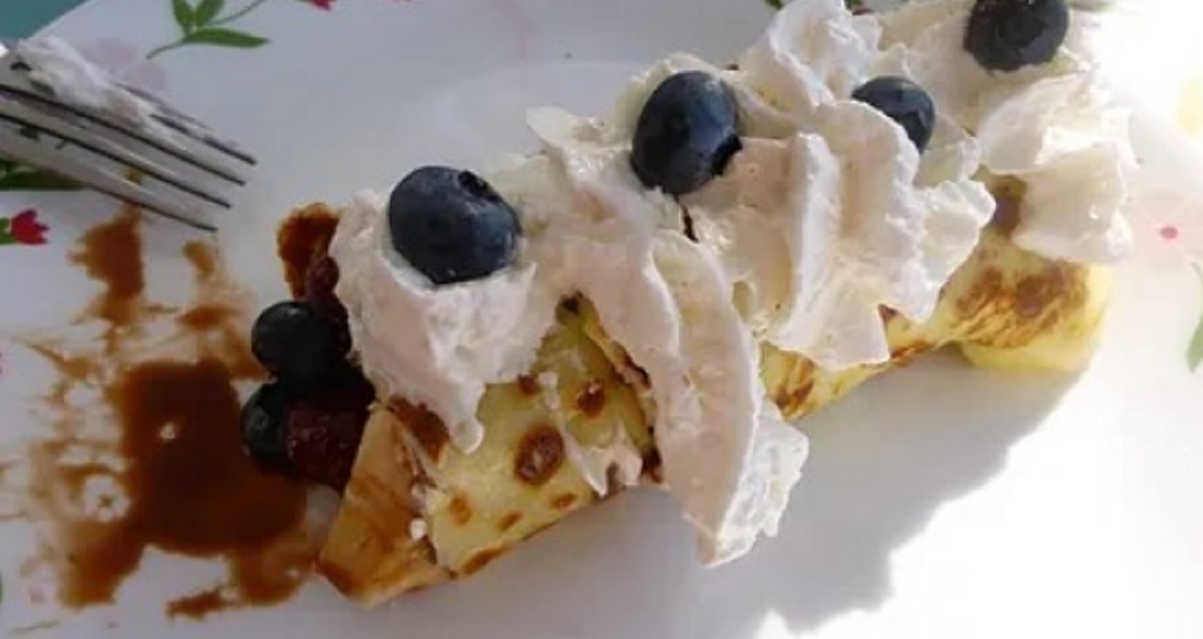 Recette: Cr�pes aux fruits.