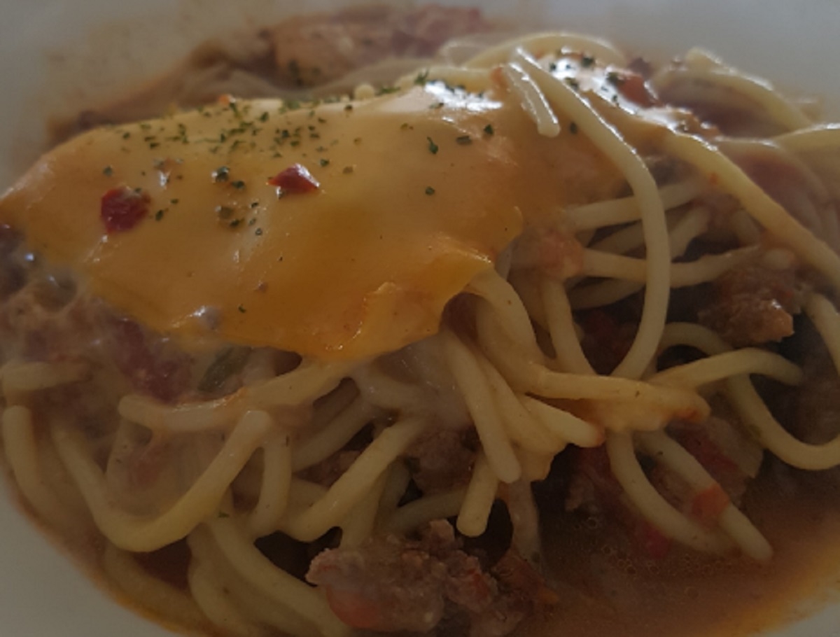 Recette: Spaghetti crmeux au four.