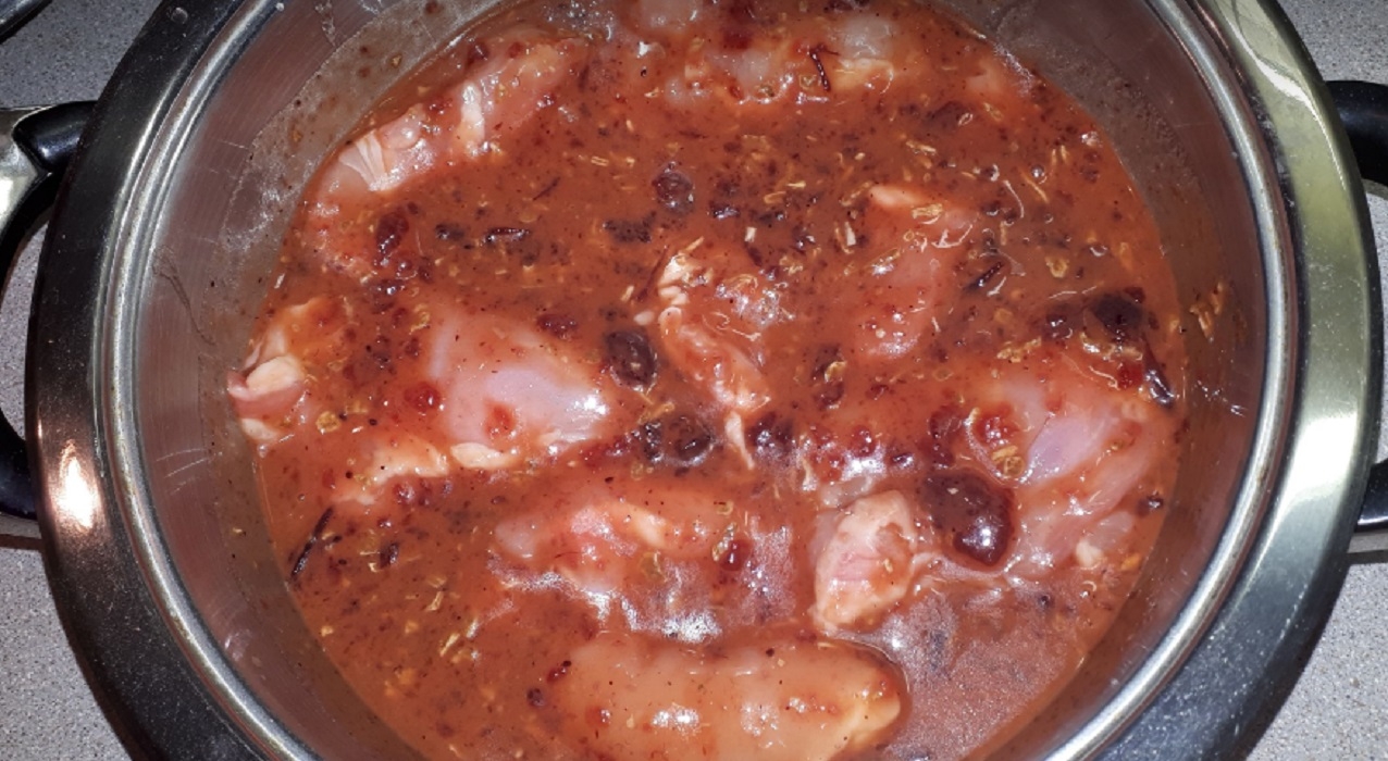 Recette: Hauts de cuisses de poulet aux canneberges.