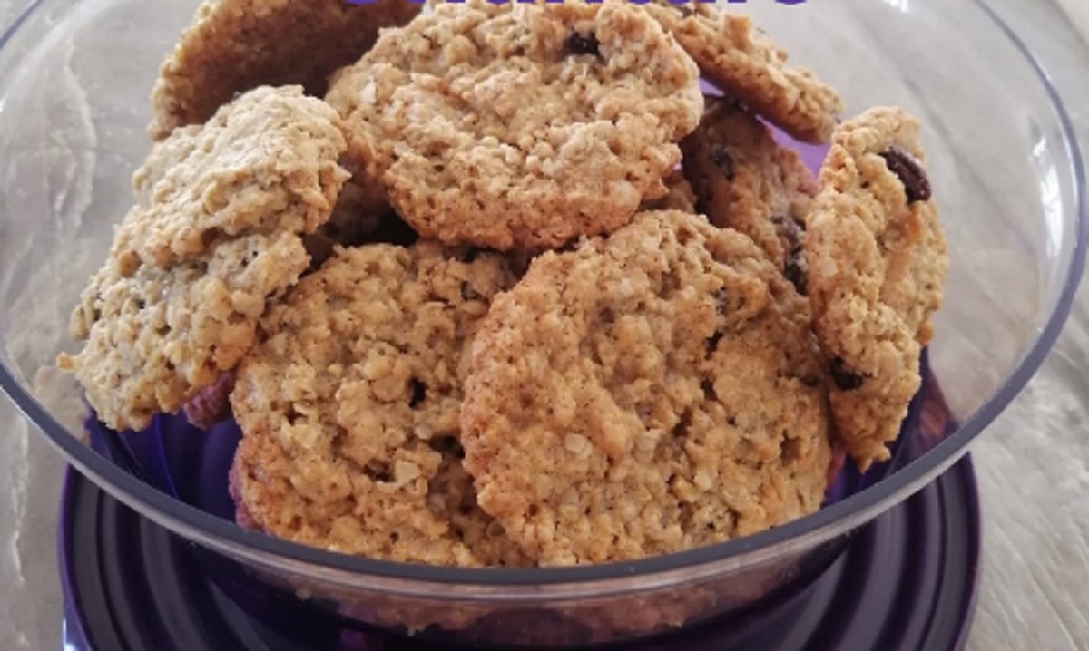 Recette: Biscuits au gruau et raisins secs.