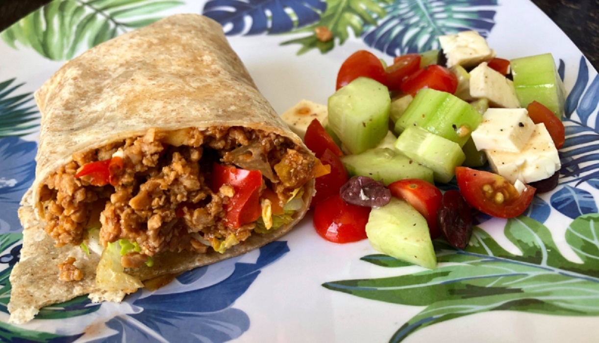 Recette: Wrap au boeuf hach pic.