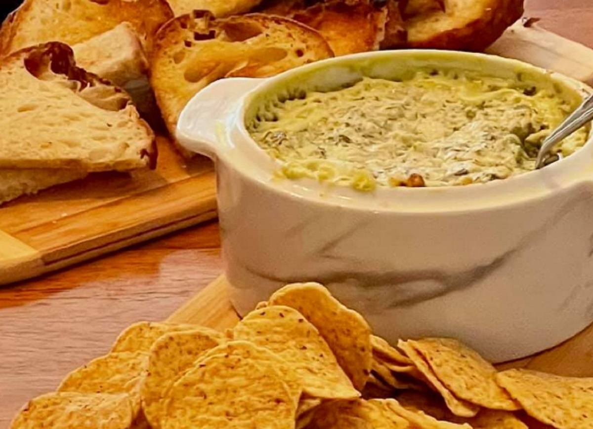 Recette:Trempette chaude aux artichauds et aux �pinards. 