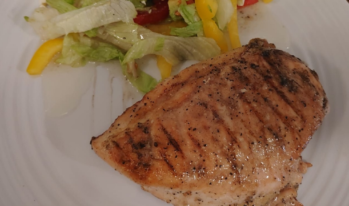 Recette: Poitrine de poulet � la moutarde et au miel.