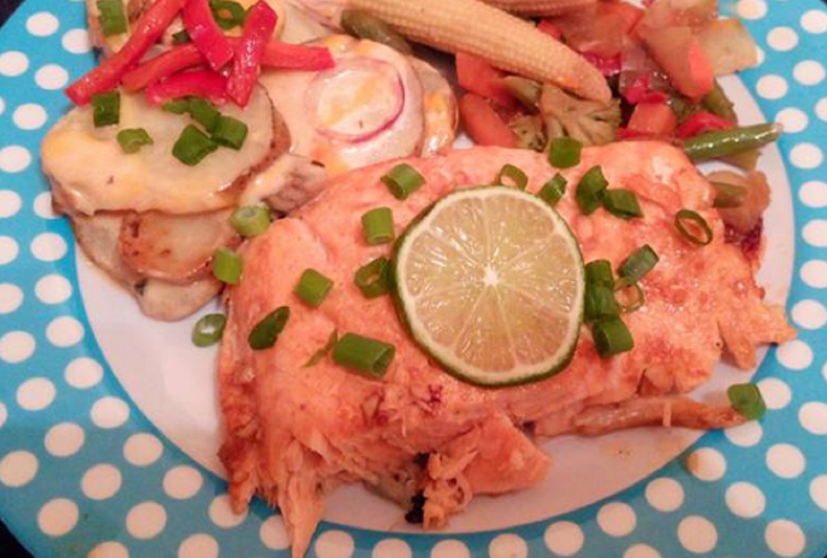 Recette: Filet de saumon � la gel�e de pomme.