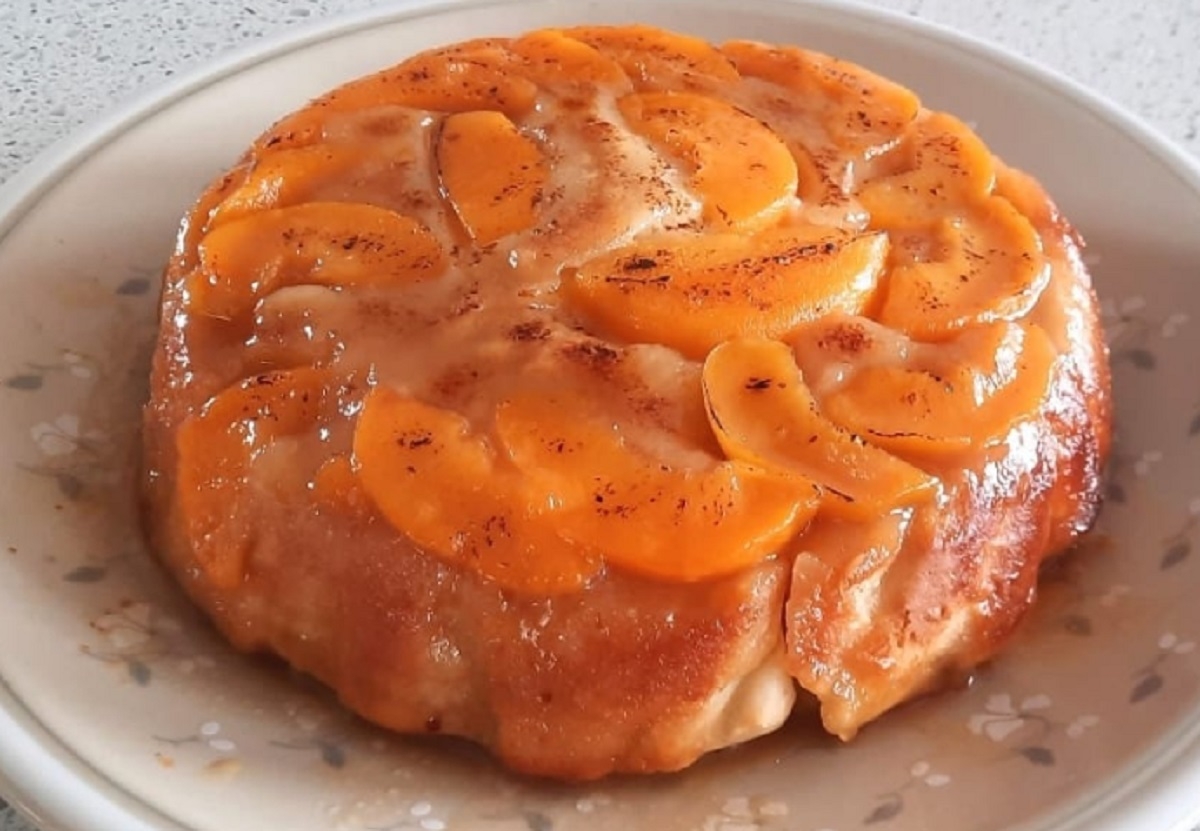 Recette: Gteau renvers aux pches