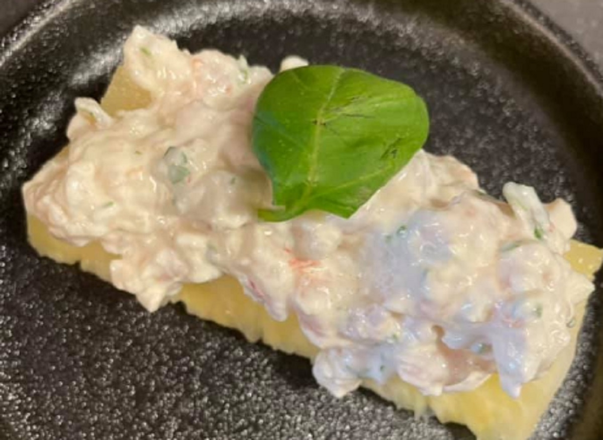 Recette: Entr�e de crevette nordique cr�meuse.