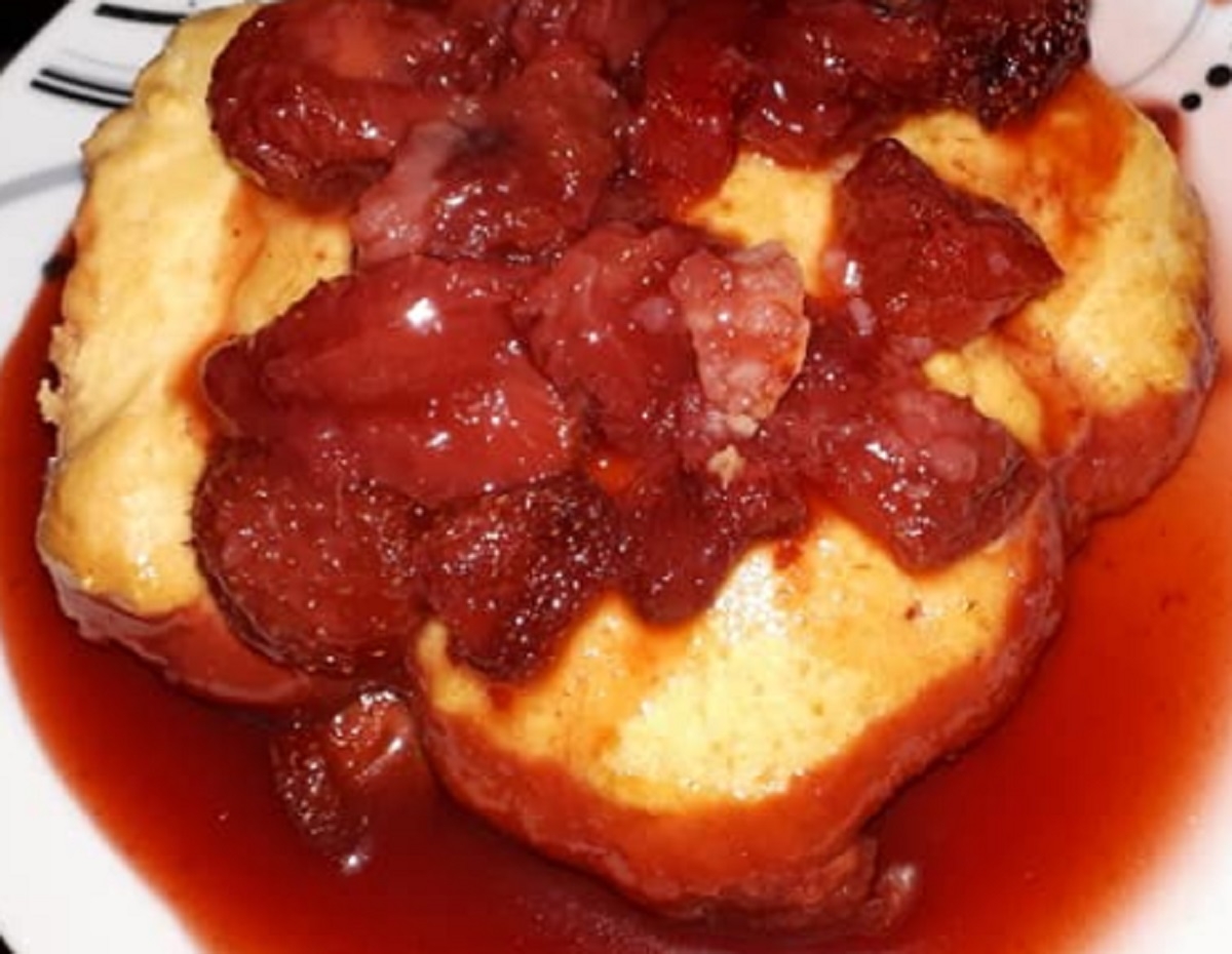 Recette: Pouding aux fraises et � l'�rable.