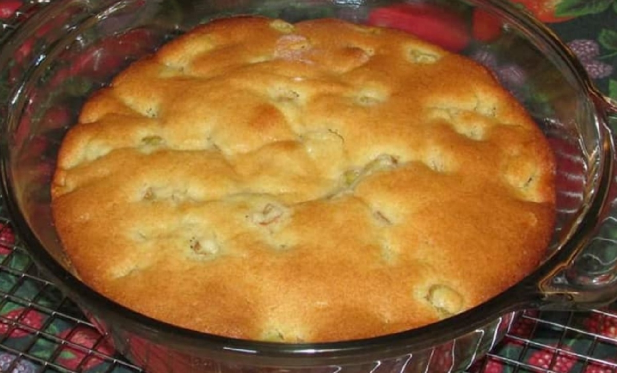 Recette: Gteau  la rhubarbe de grand-mre.