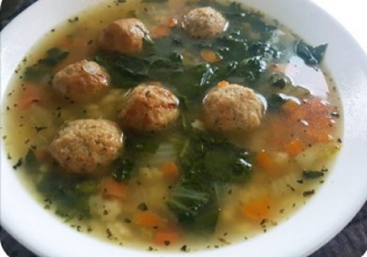 Recette: Soupe repas et boulettes de viande.