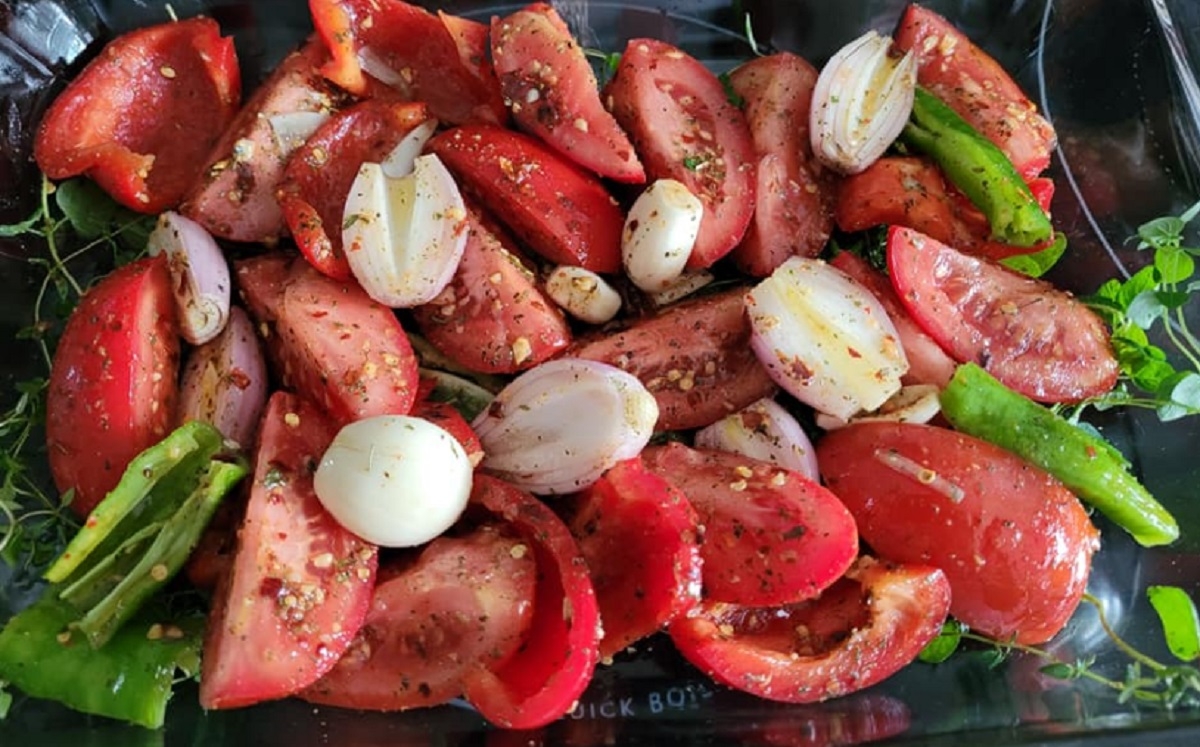 Recette: L�gumes grill�s et�vinaigre balsamique au four.