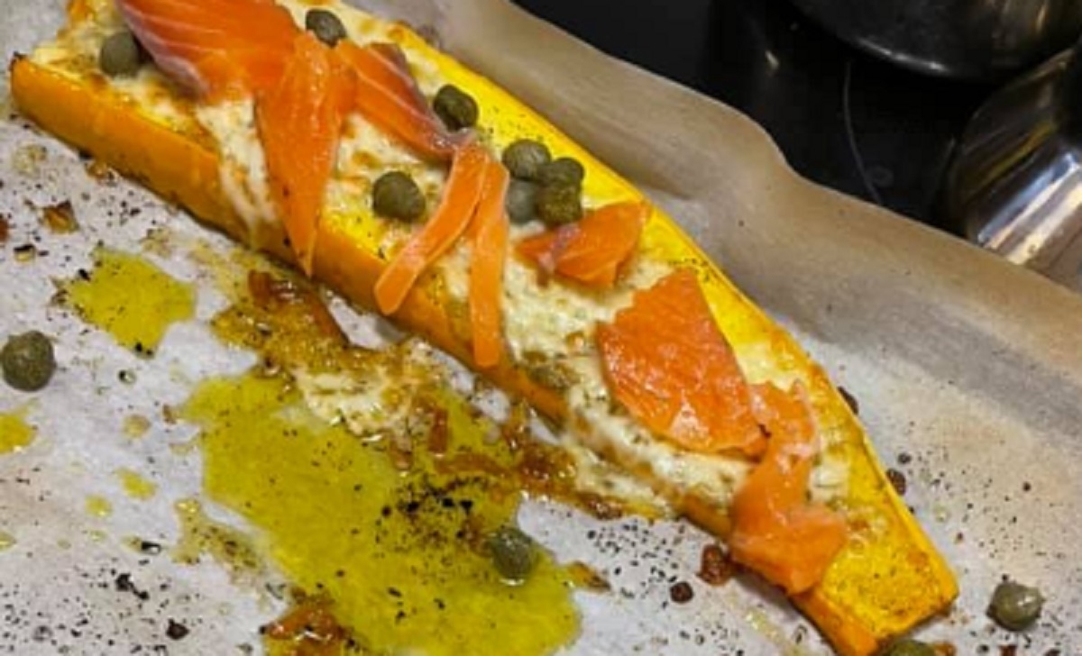 Recette: Zucchinis farcis au saumon fum�.