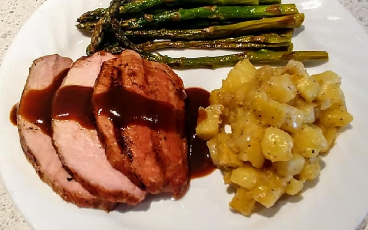 Recette: Longe de porc dijon et �rable.