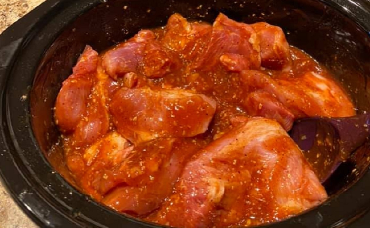 Recette: Porc effiloch� barbecue de fiston.