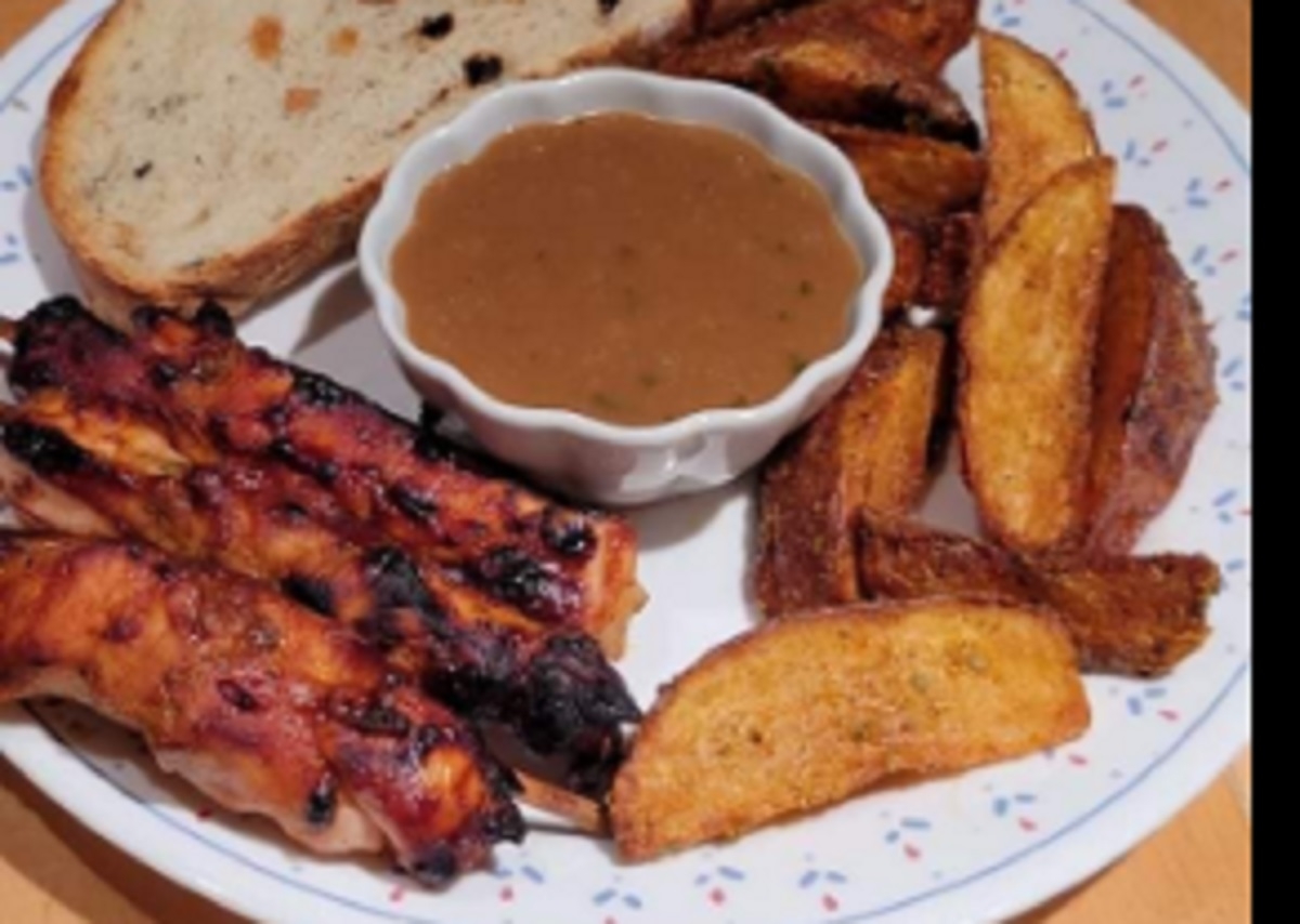 Recette: Minis�brochettes de poulet barbecue.