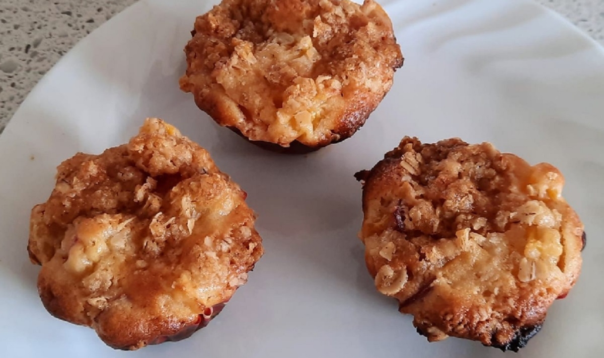 Recette: Minis muffins aux pches.