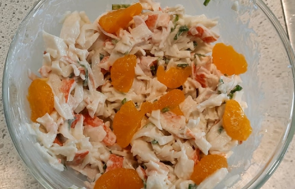 Recette: Salade de goberge et mandarines.