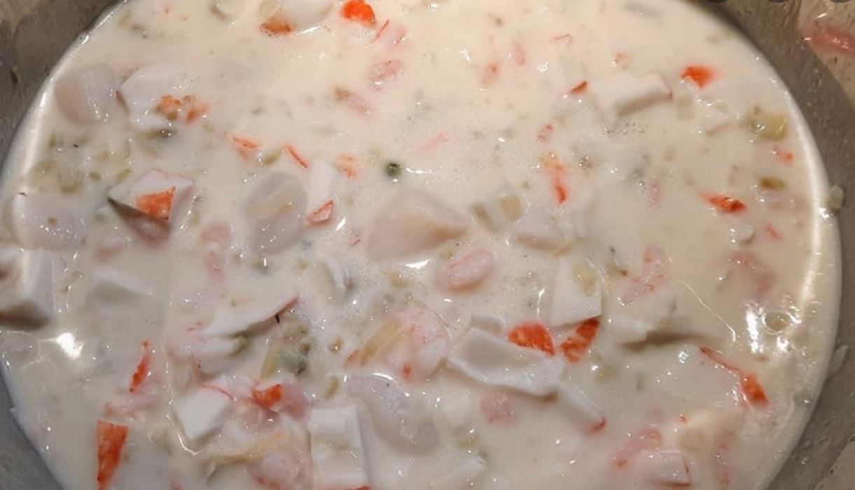 Recette: Bchamel aux fruits de mer et vin blanc.