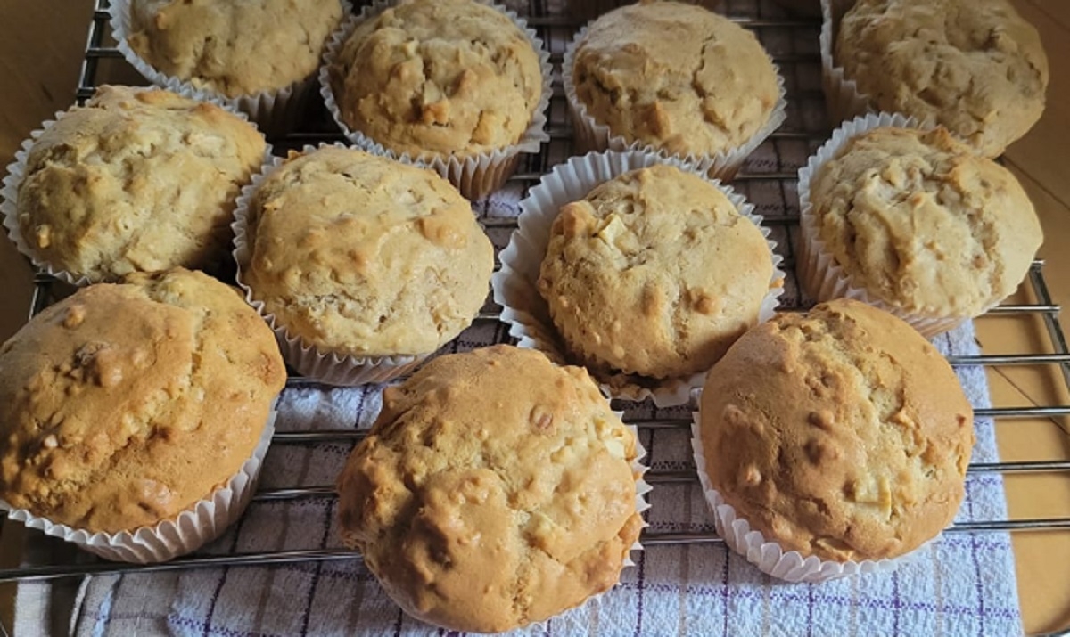 Recette: Muffins aux pommes sant�.