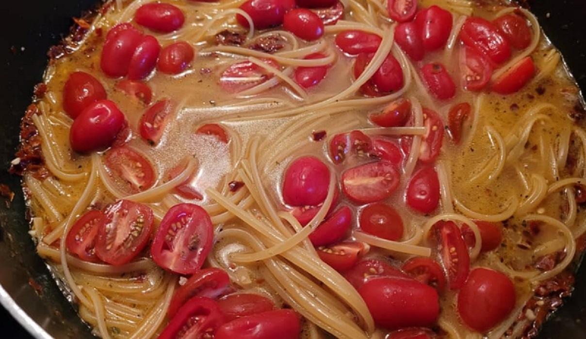 Recette: Linguines aux tomates cerises.