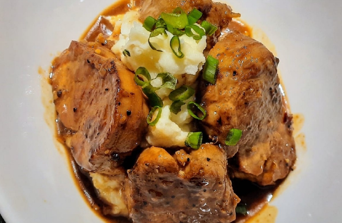 Recette: Filet de porc � la moutarde sucr�e.