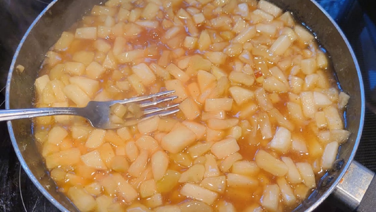 Recette: Pommes caram�lis�es.