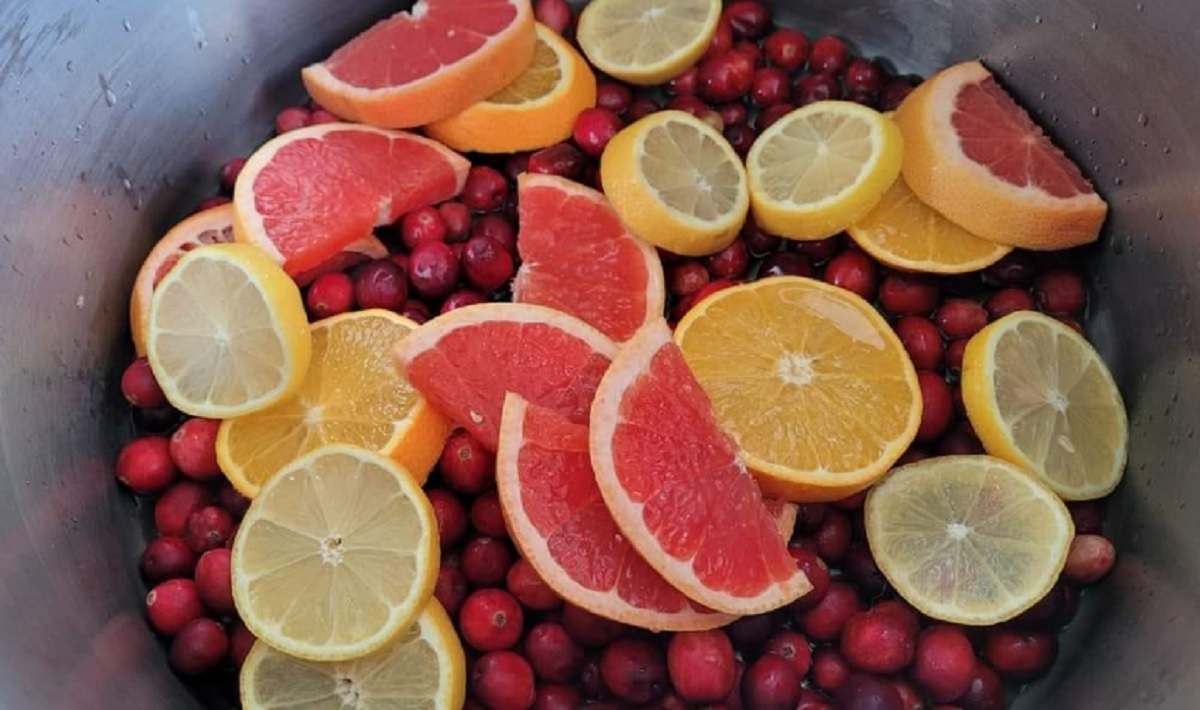 Recette: Jus aux canneberges et agrumes.